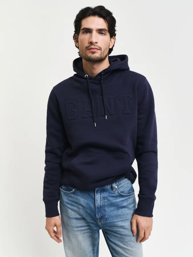 Gant - EMBOSSED SWEAT HOODIE