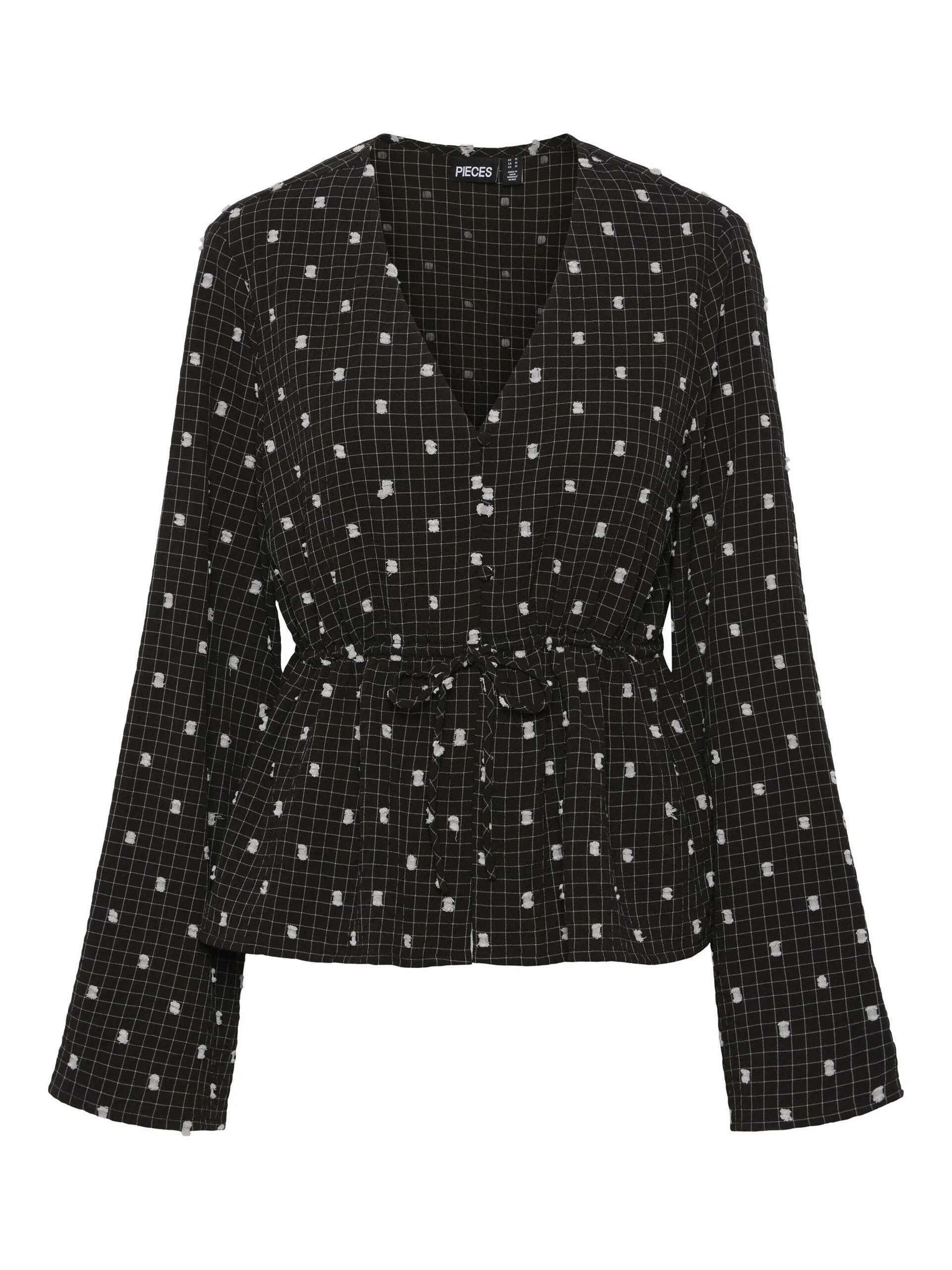 Pieces - PCNOVALEE LS TIE TOP Pieces - PCNOVALEE LS TIE TOP