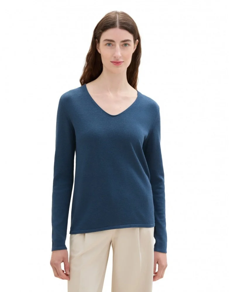 TOM TAILOR - Sweater Basic V-neck TOM TAILOR - Sweater Basic V-neck