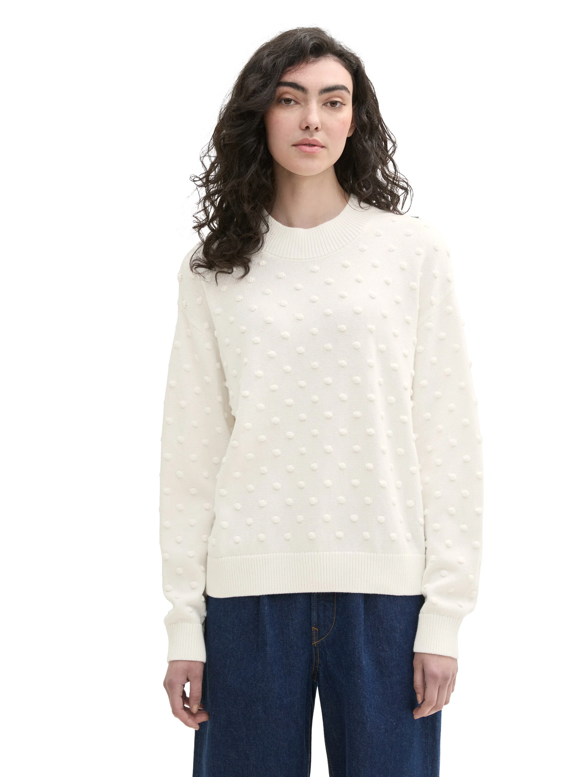 TOM TAILOR - Dot Structured Pullover TOM TAILOR - Dot Structured Pullover