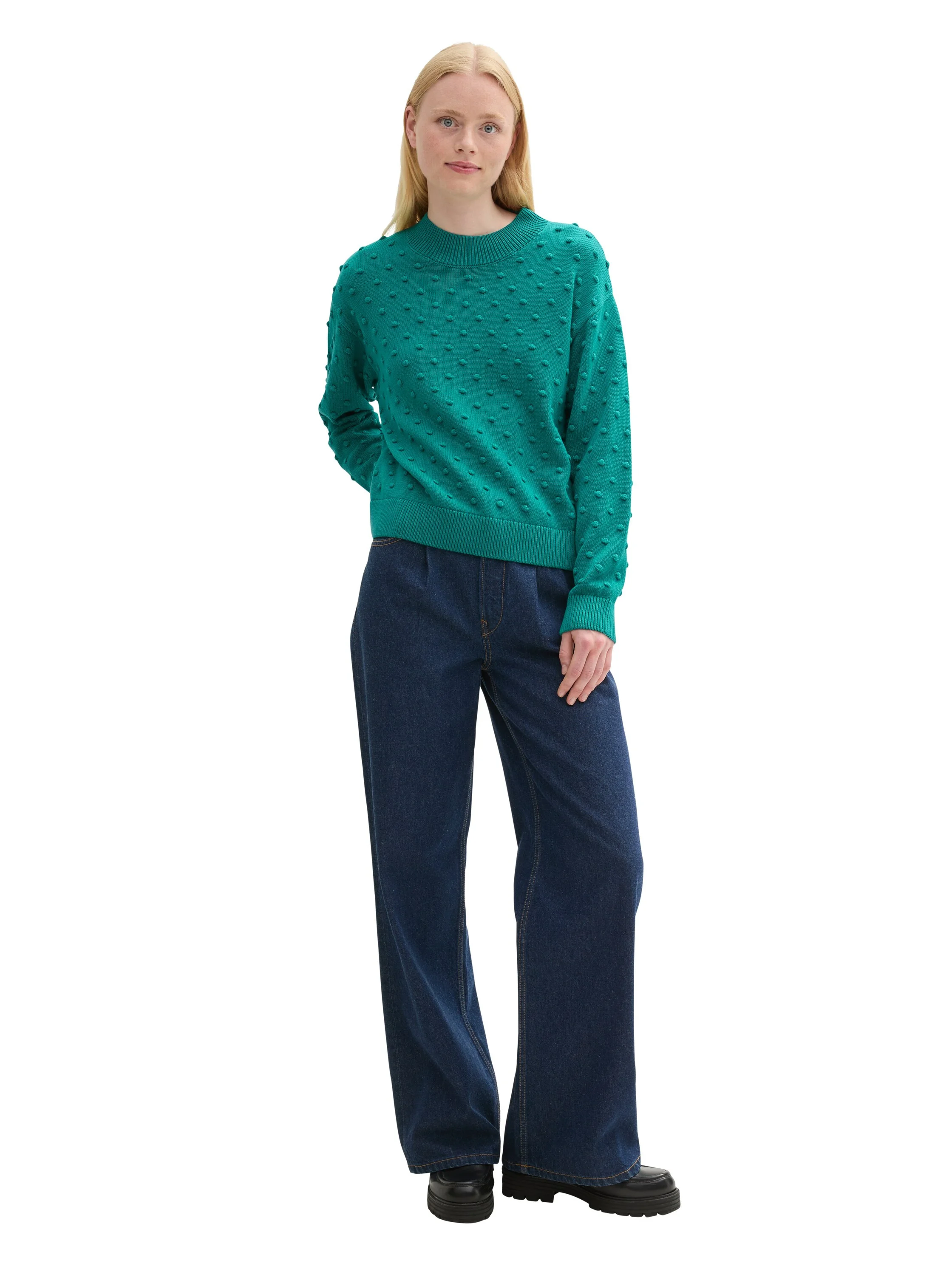 TOM TAILOR - Dot Structured Pullover TOM TAILOR - Dot Structured Pullover