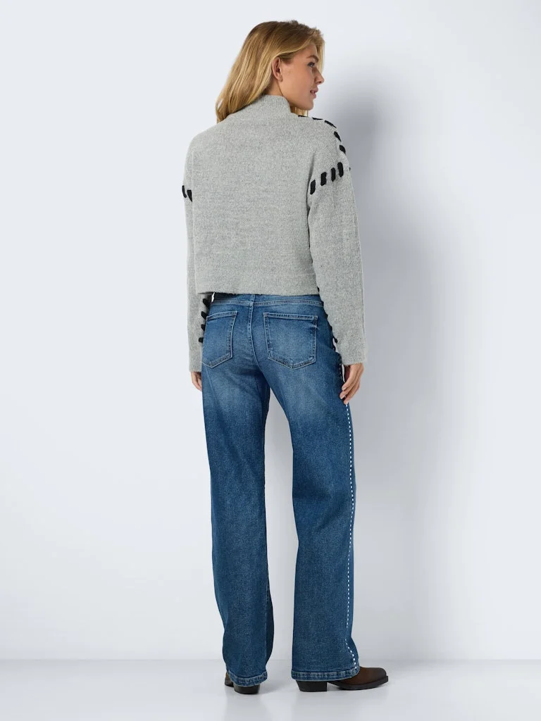 Noisy May - NMDONNA L/S O-NECK LACE KNIT Noisy May - NMDONNA L/S O-NECK LACE KNIT