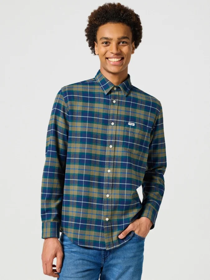 WRANGLER - 1 PKT FLANNEL SHIRT