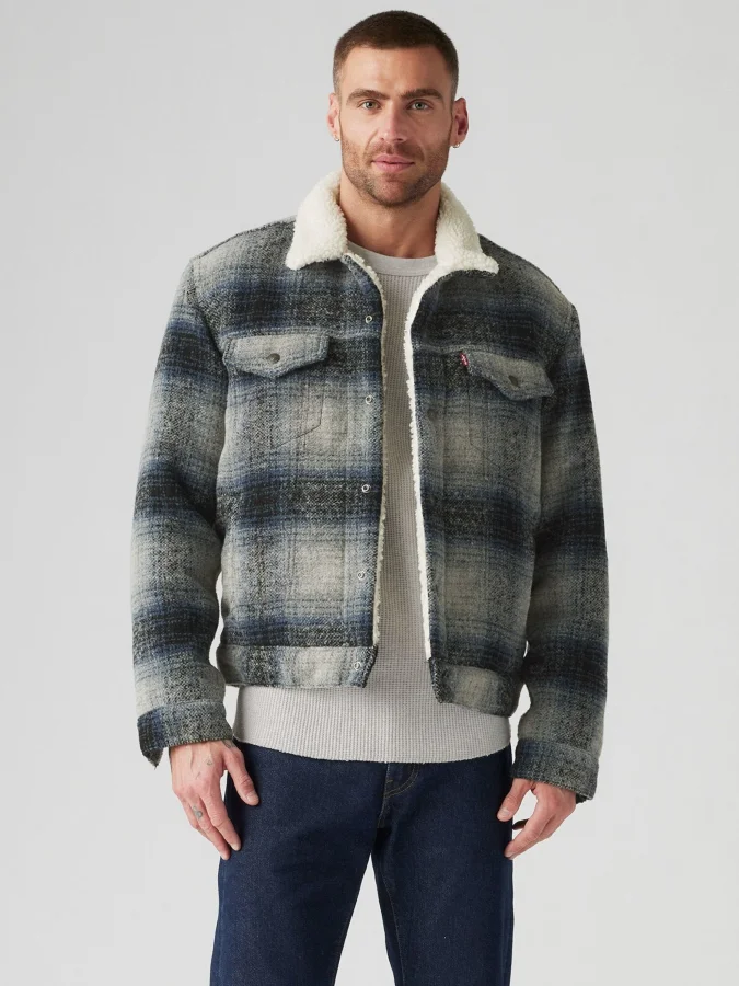 Levis® - Plaid Type3 Sherpa...