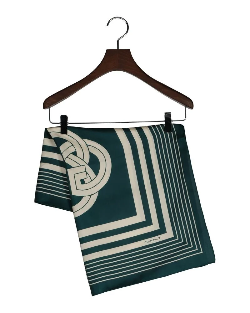 Gant - MONOGRAM BORDER SILK SCARF Gant - MONOGRAM BORDER SILK SCARF
