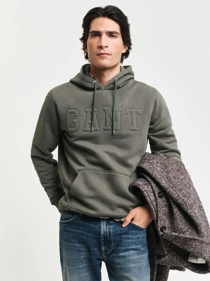 Gant - EMBOSSED SWEAT HOODIE