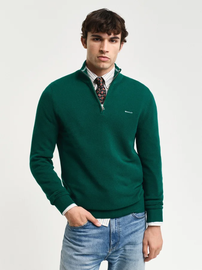 Gant - COTTON PIQUE HALF ZIP