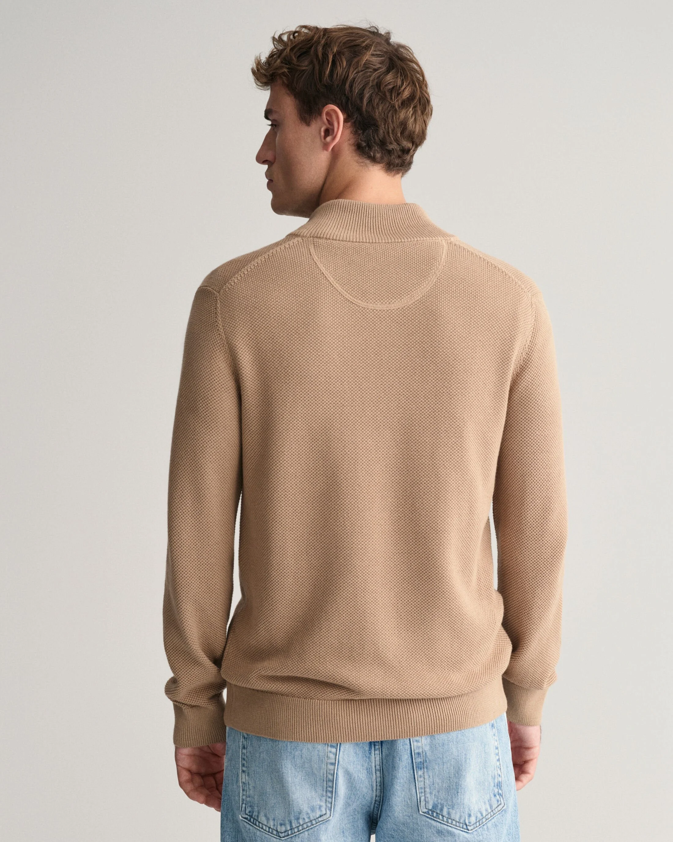 Gant - COTTON PIQUE ZIP CARDIGAN Gant - COTTON PIQUE ZIP CARDIGAN