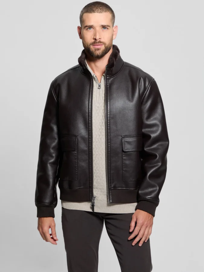 Guess - RYDER BONDED PU ZIP...