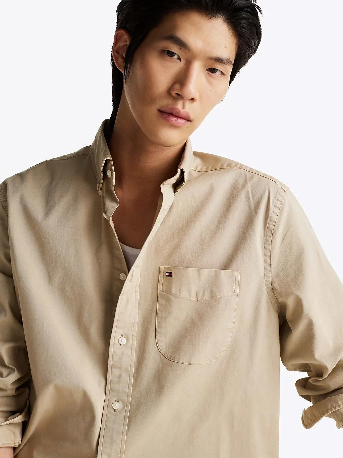 Tommy Hilfiger - GMD TWILL SOLID SHIRT Tommy Hilfiger - GMD TWILL SOLID SHIRT