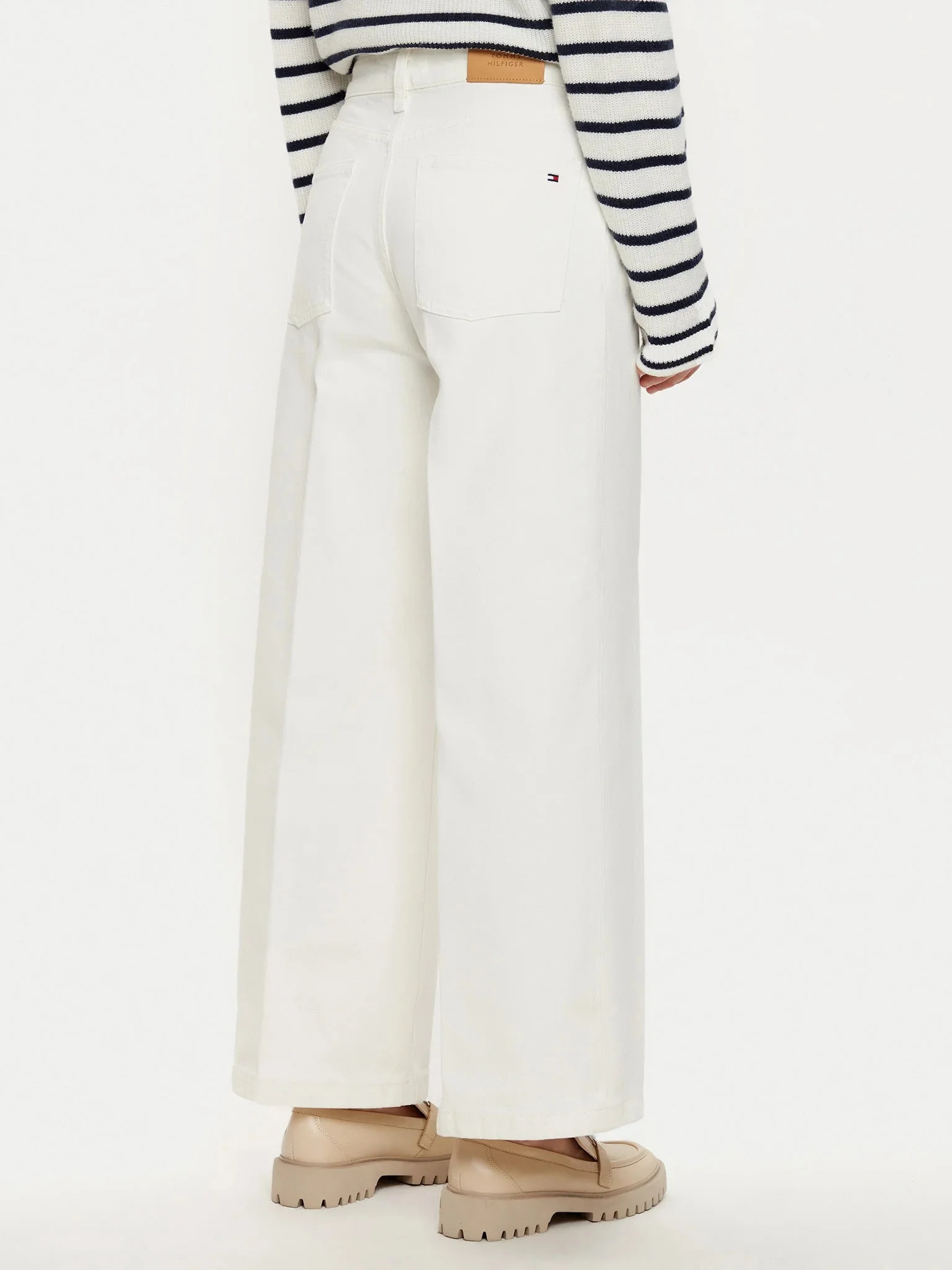 Tommy Hilfiger - WIDE LEG RW ECRU Tommy Hilfiger - WIDE LEG RW ECRU