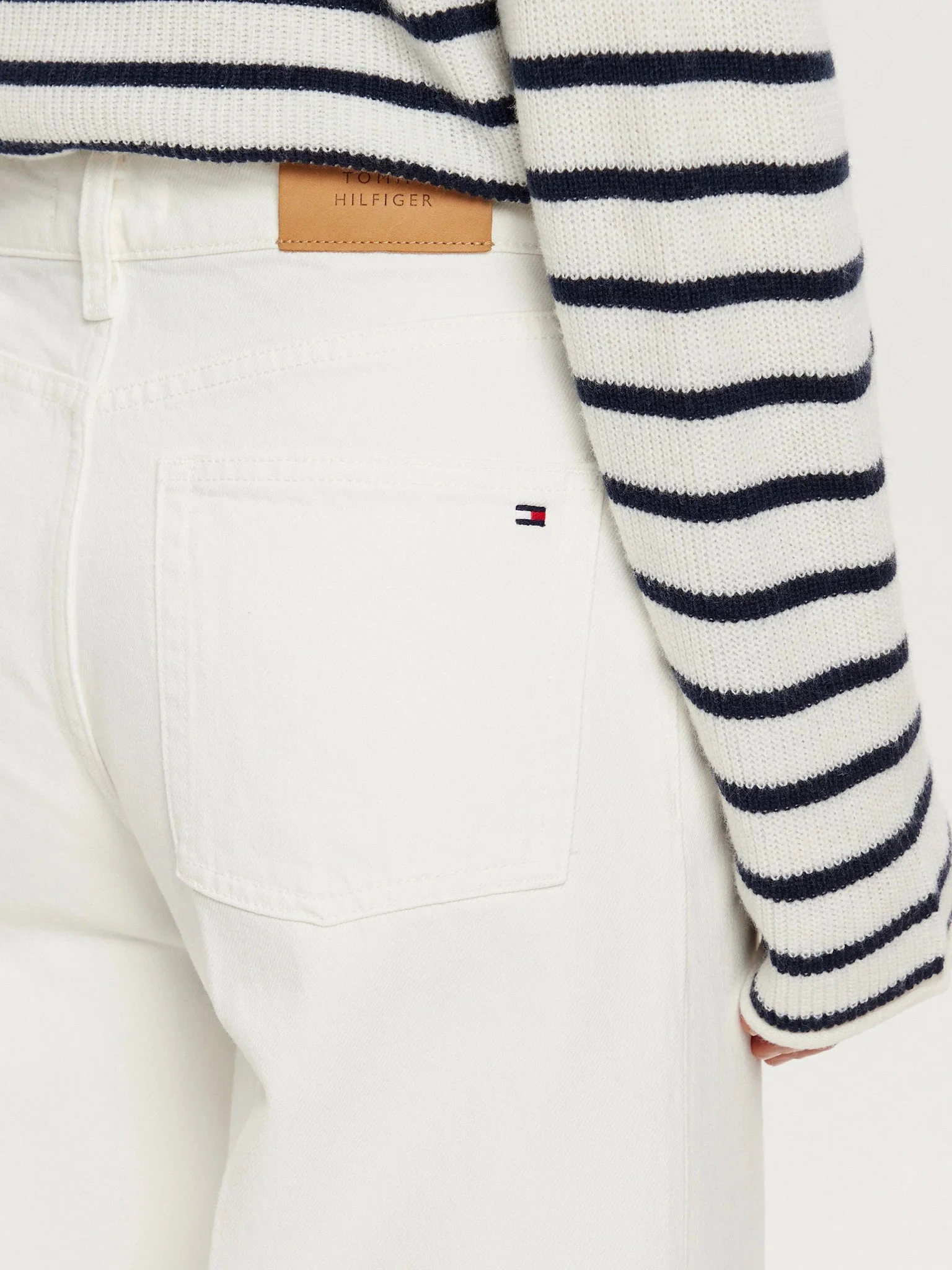 Tommy Hilfiger - WIDE LEG RW ECRU Tommy Hilfiger - WIDE LEG RW ECRU