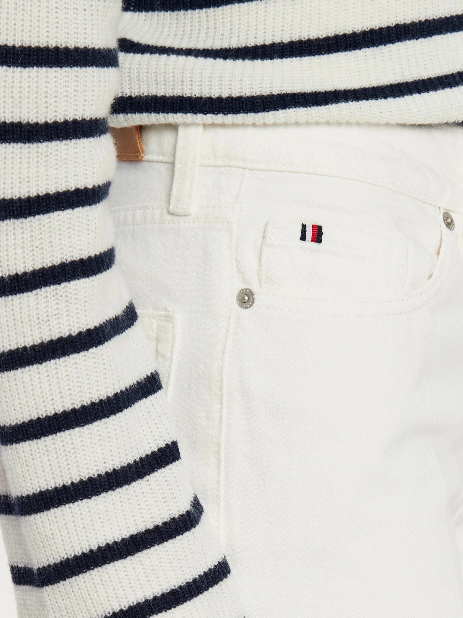 Tommy Hilfiger - WIDE LEG RW ECRU Tommy Hilfiger - WIDE LEG RW ECRU