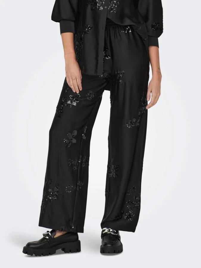 ONLY - ONLLEA SEQUINS PANT WVN