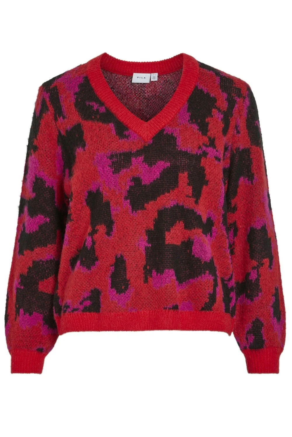 VILA - VICENTA V-NECK L/S JACQUARD... VILA - VICENTA V-NECK L/S JACQUARD...