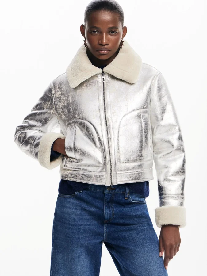 DESIGUAL - METALLIC JACKET
