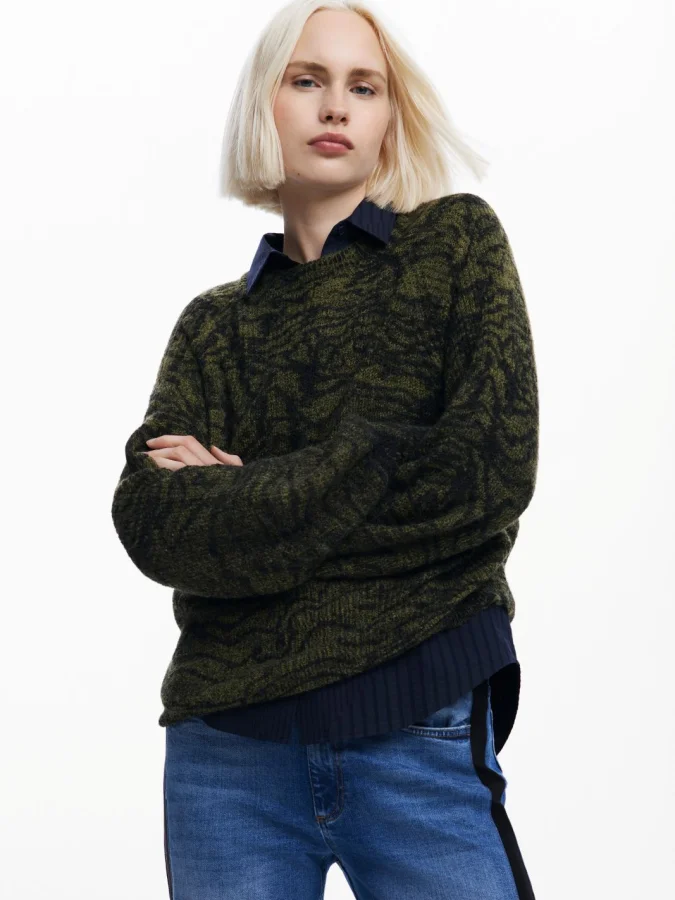 DESIGUAL - ARTY PRINT SWEATER