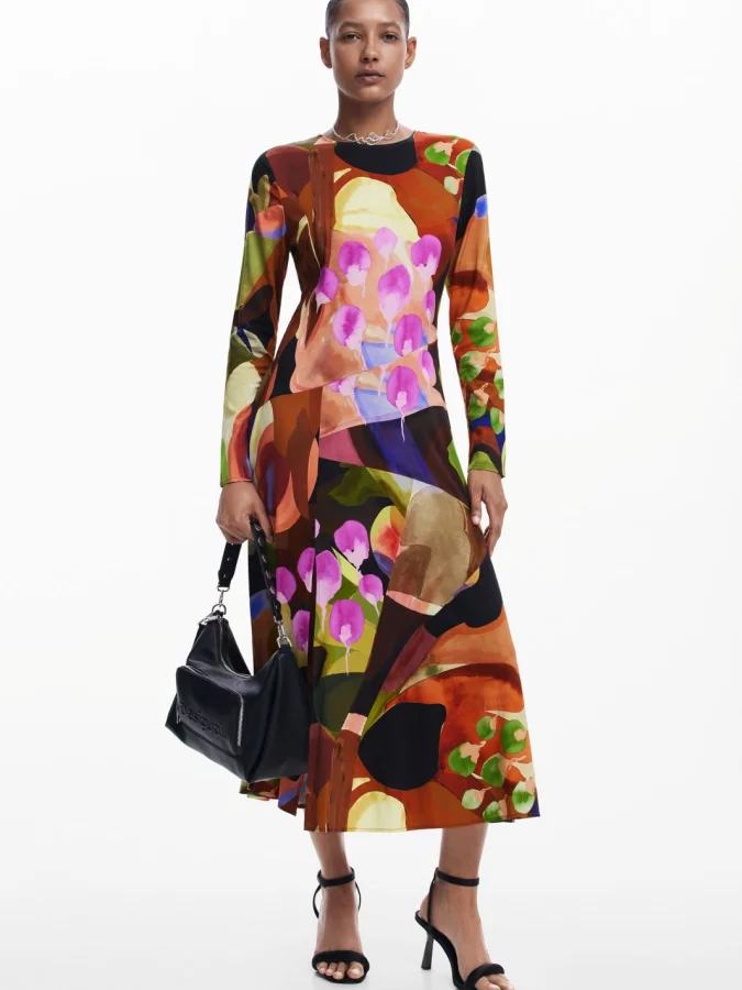 DESIGUAL - PRINTED MIDI...