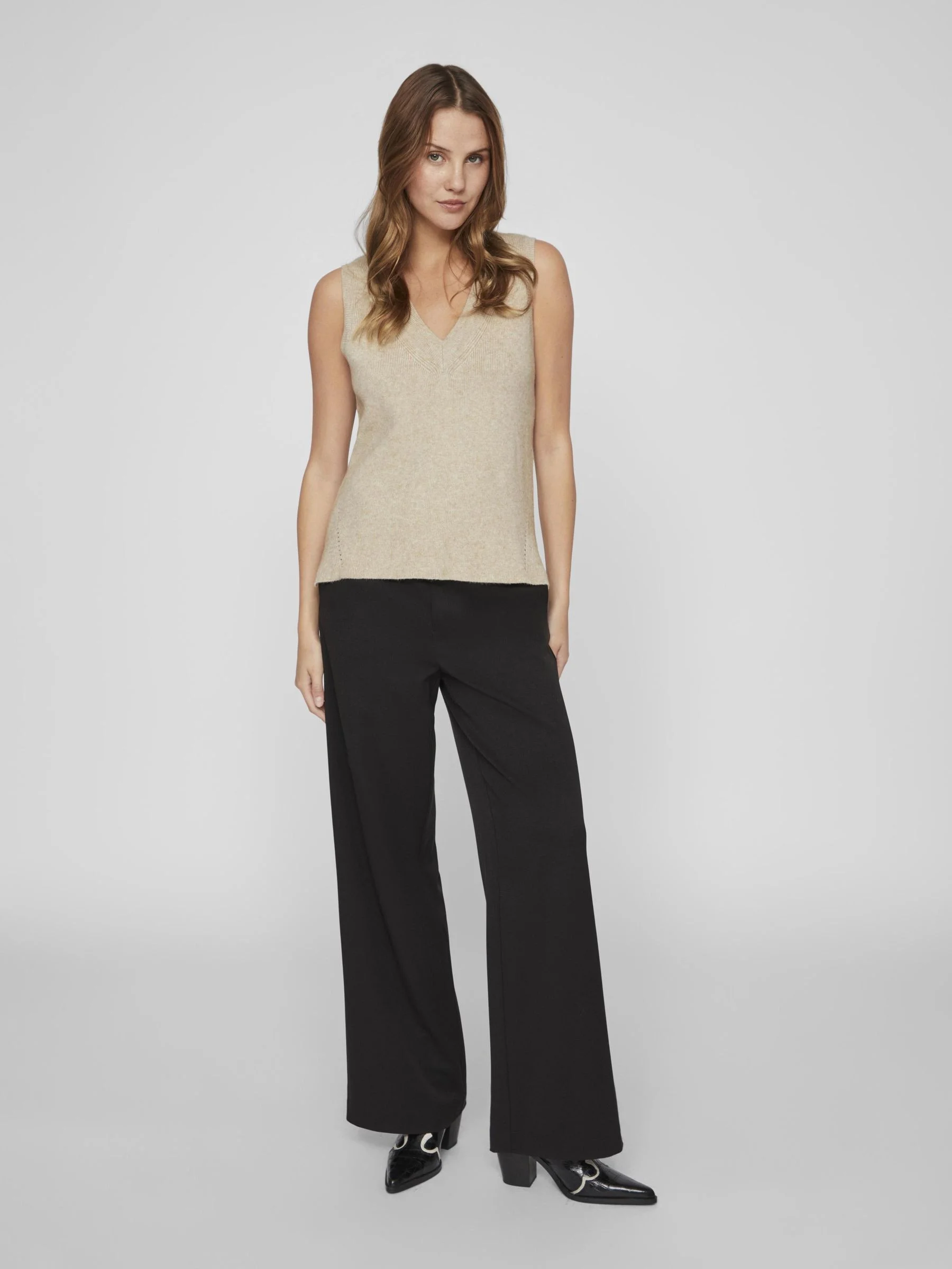 VILA - VIRIL KNIT RIB V-NECK S/L VEST... VILA - VIRIL KNIT RIB V-NECK S/L VEST...