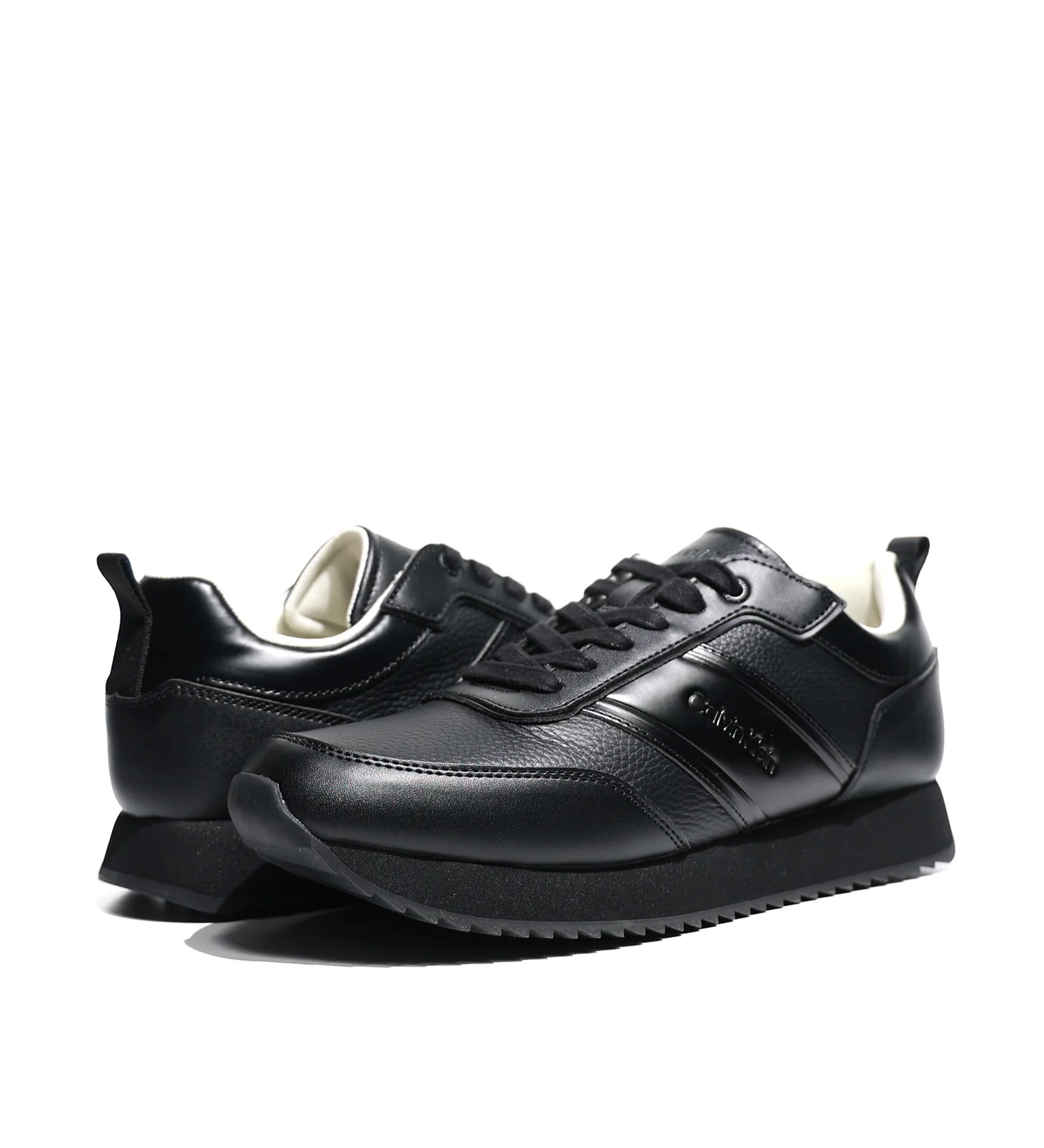 CALVIN KLEIN - LOW TOP LACE UP LOGO LTH CALVIN KLEIN - LOW TOP LACE UP LOGO LTH