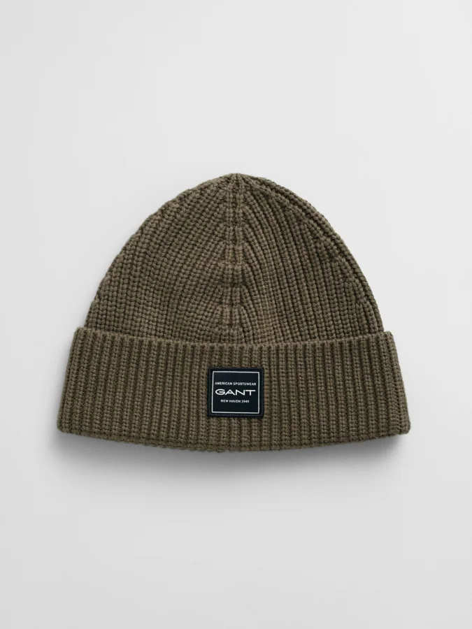 Gant - Ribbed Cotton Beanie