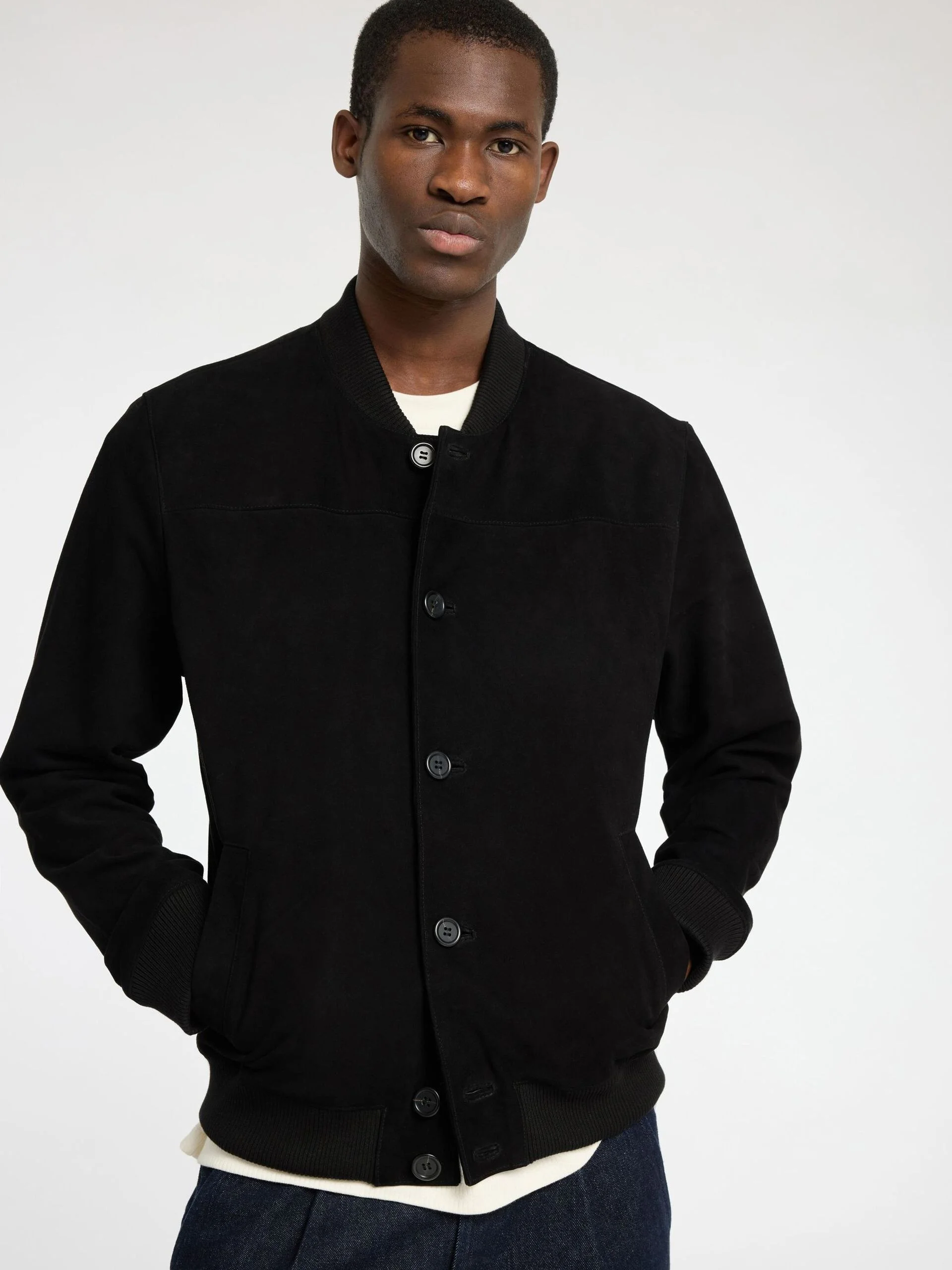 SELECTED MEN - SLHDANIEL SUEDE BOMBER SELECTED MEN - SLHDANIEL SUEDE BOMBER