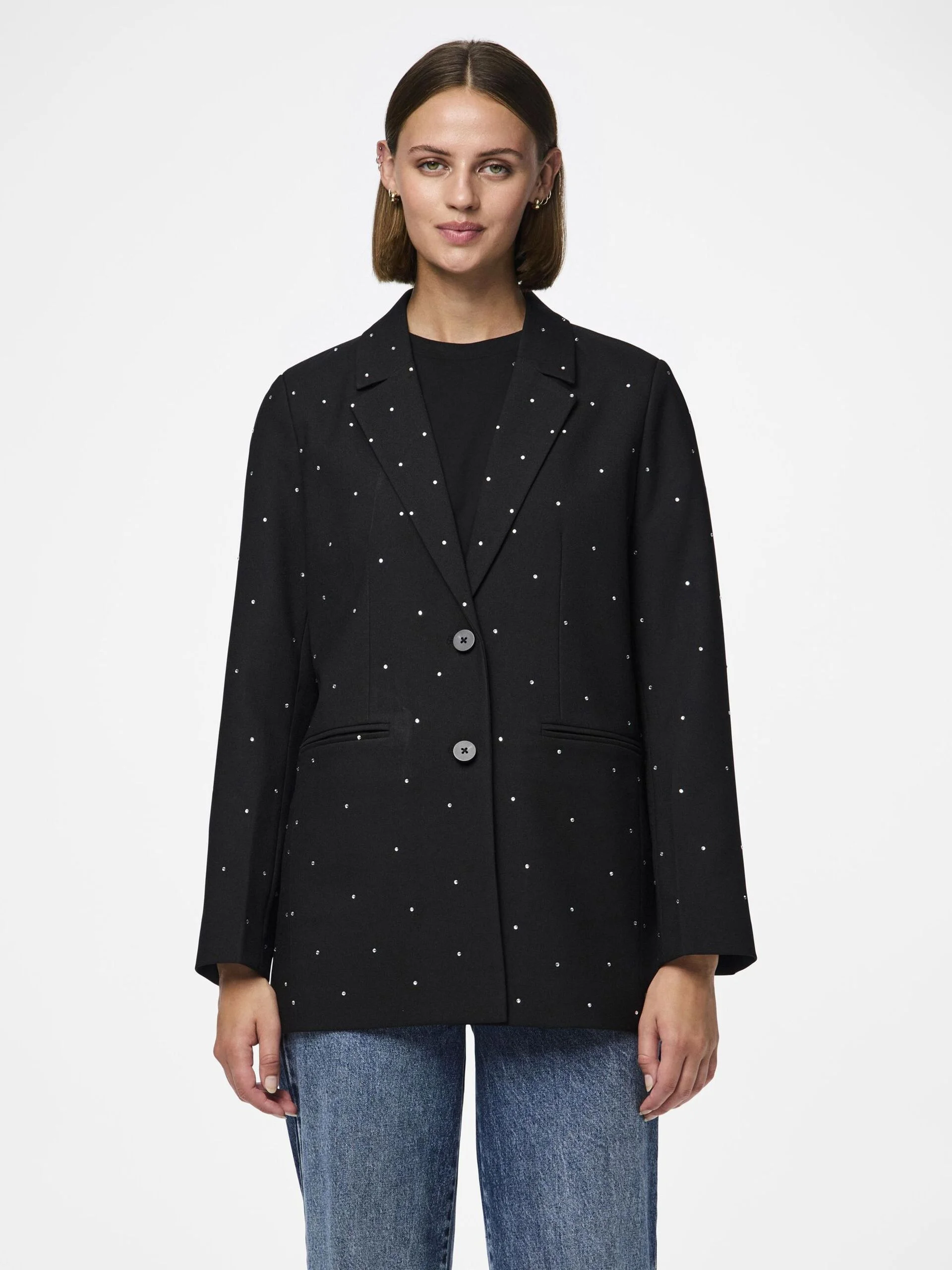 Pieces - PCPEVA RHINESTONE LOOSE BLAZER Pieces - PCPEVA RHINESTONE LOOSE BLAZER