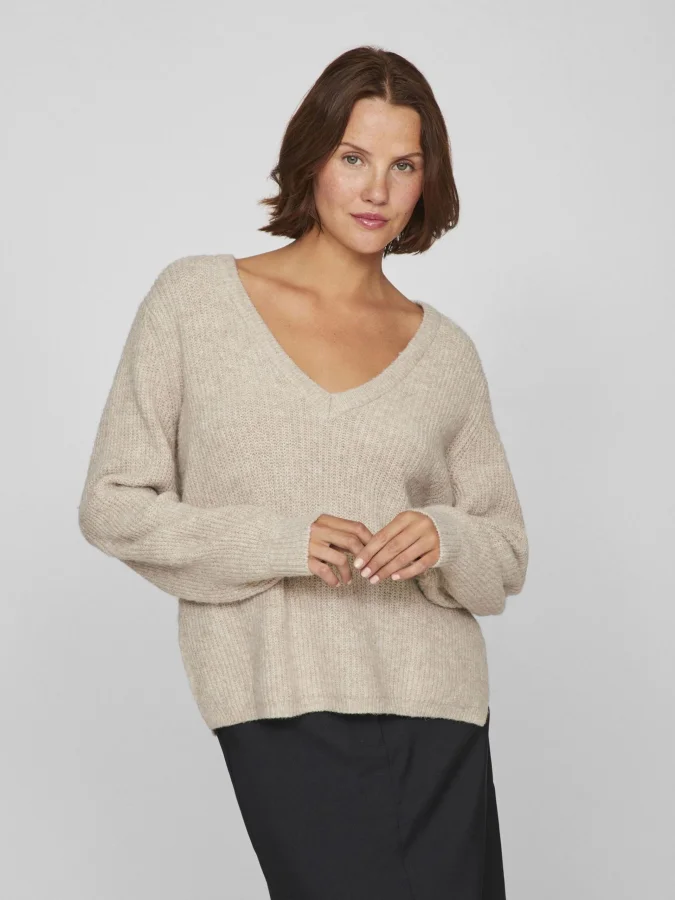 VILA - VIBELUNA V-NECK REV...
