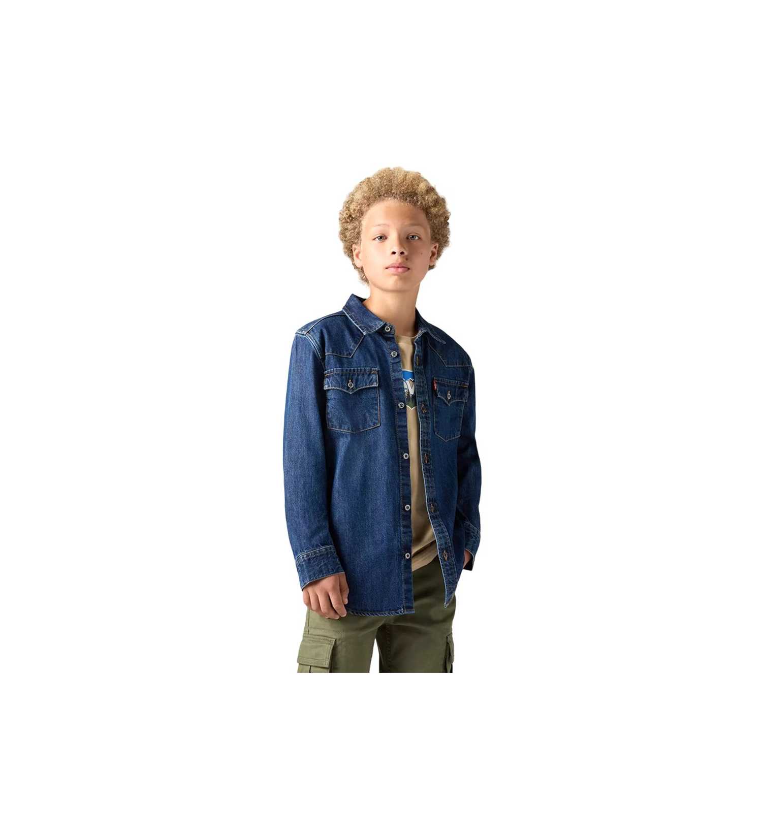 Camicia Levi's Barstow Western Per Ragazzi - 100% Cotone, Stile Western, Bottoni - Foto 5