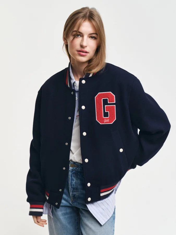 Gant - WOOL MIX VARSITY JACKET 2