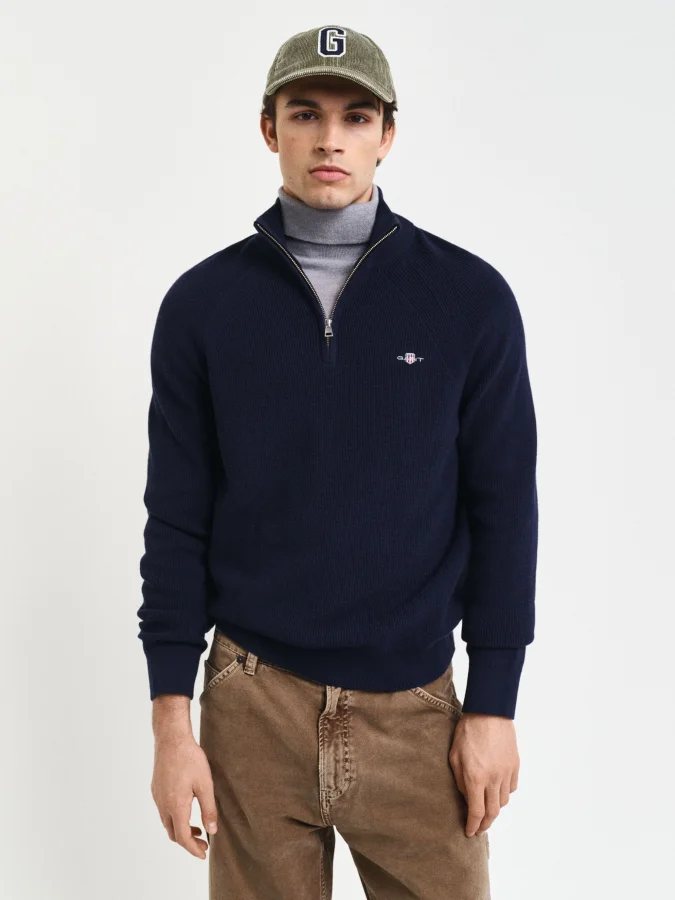 Gant - COTTON WOOL RIB HALF...