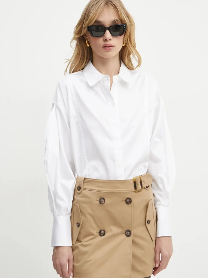 GUESS - LS AMA POPLIN TOP