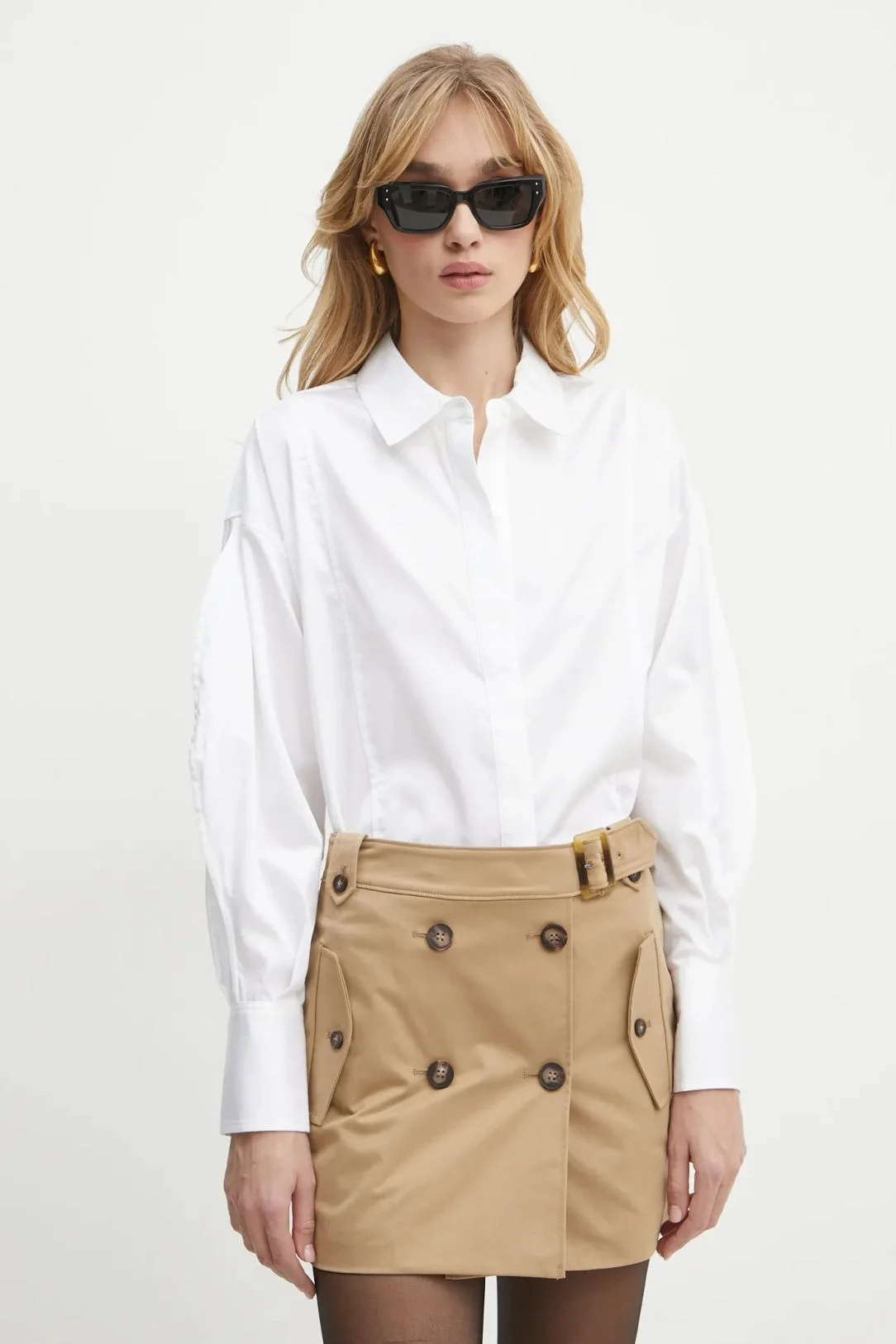 GUESS - LS AMA POPLIN TOP GUESS - LS AMA POPLIN TOP