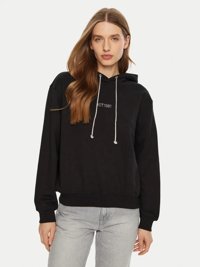 GUESS - HOODIE SHINY CORD...